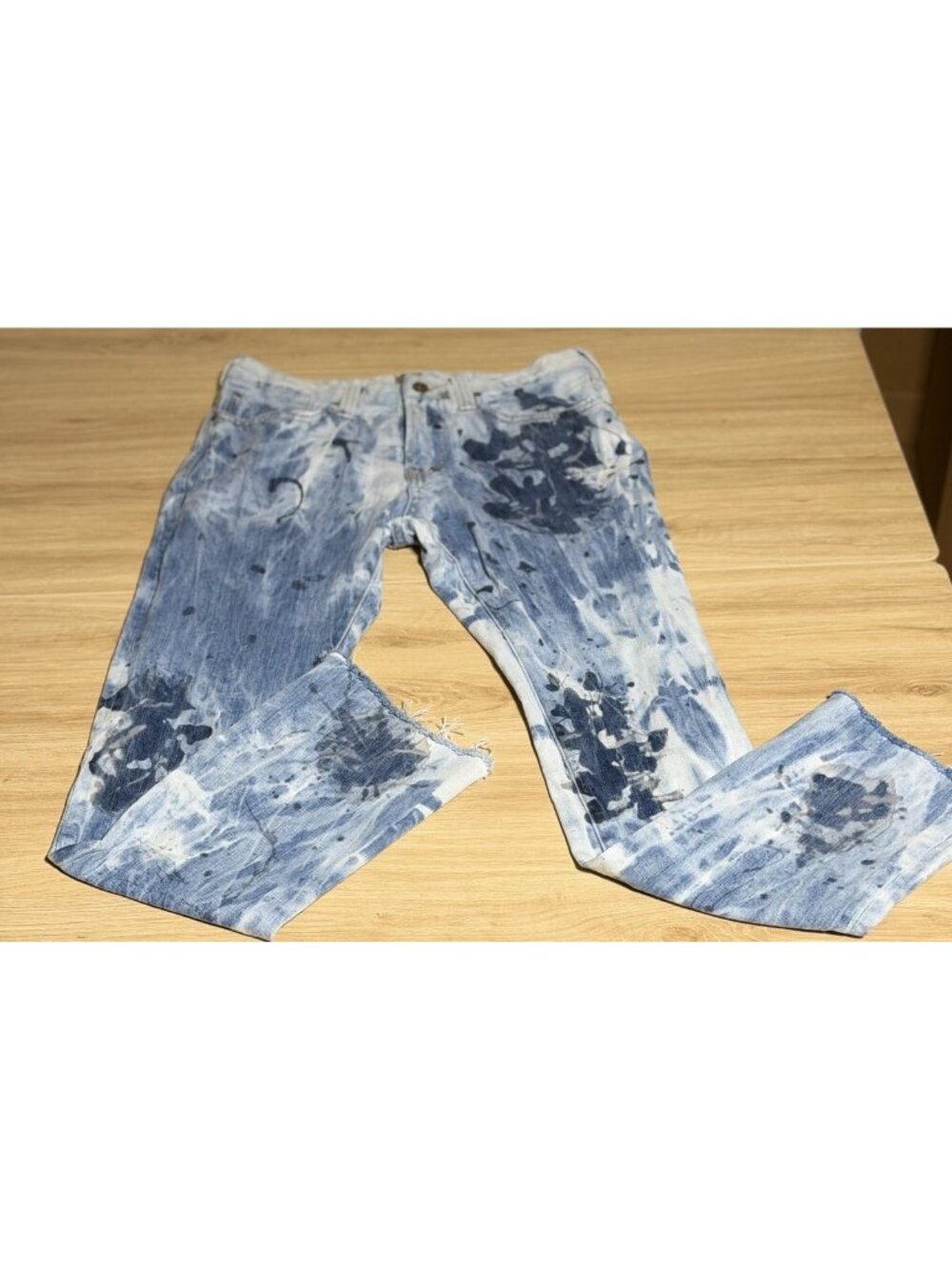 Prps Y2K Jeans Acid Wash Men’s 30 x 30 Distressed Raw Edge Skater Button Fly